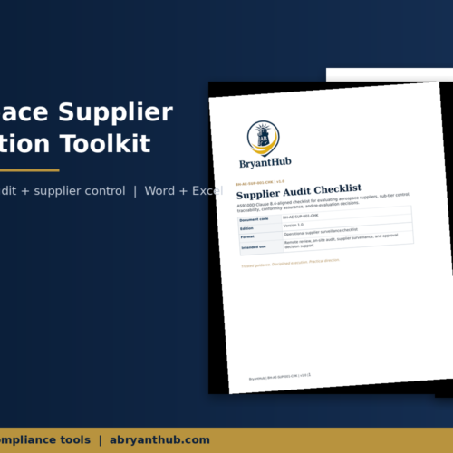 Aerospace Supplier Evaluation Toolkit | AS9100D Clause 8.4