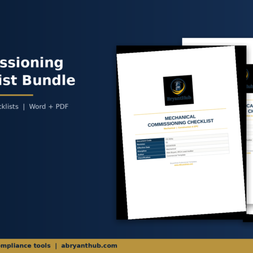 Commissioning Checklist Bundle | Editable Word + PDF Pack