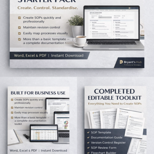 SOP Documentation Starter Pack | Professional Editable SOP Toolkit