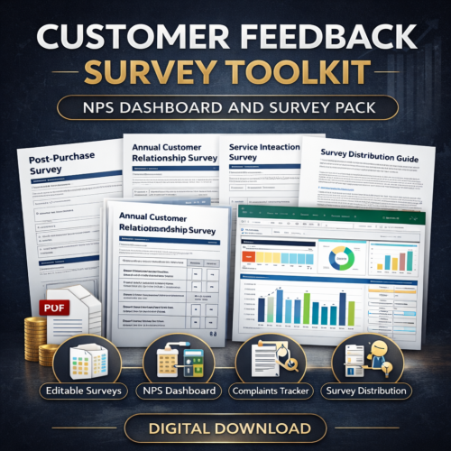 Customer Feedback Survey Toolkit | NPS Dashboard and Survey Pack