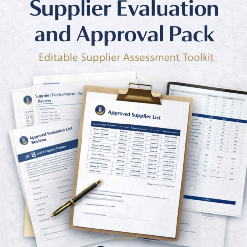 Supplier Evaluation and Approval Pack | Editable Supplier Assessment Toolkit
