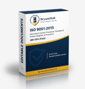 main ISO 9001 document control workbook paid pack dashboard 1453 formulas 11 sheets five integrated control tabs
