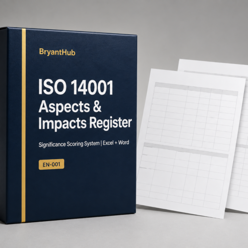 ISO 14001 Aspects & Impacts Register | Significance Scoring