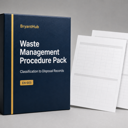 Waste Management Procedure Template | Classification, Disposal Records