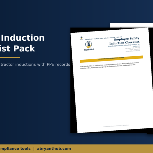 FREE Safety Induction Checklist Pack | Employee & Contractor