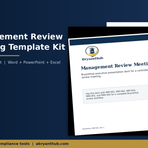 ISO 9001 Management Review Template Kit | Complete Proven Templates for Better Reviews