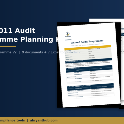 ISO 19011 Audit Programme Planning Kit | Complete Proven Templates for Better Audit Control